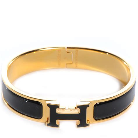 hermes black on black bracelet|hermes black enamel bracelet.